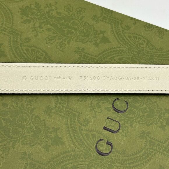 Women’s Gucci logo thin leather belt size 95 cm/38 inches made in Italy - Picture 7 of 10